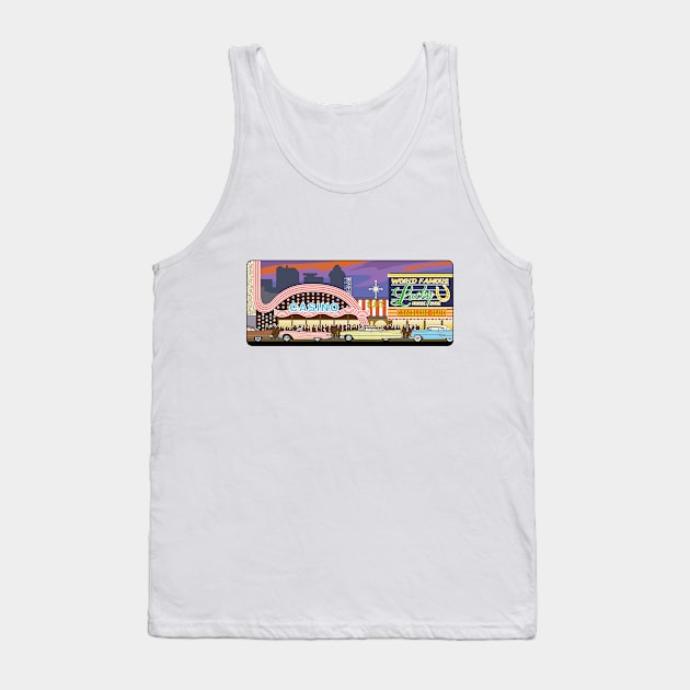 Vegas Illustration Tank Top by candcretro